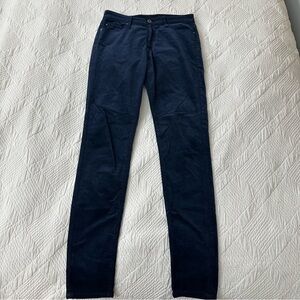 AG Farrah Blue Velvet Skinny Ankle Jean